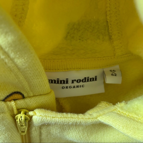 Mini Rodini Cat Campus Zipper Fleece Onesie - Picture 4 of 5